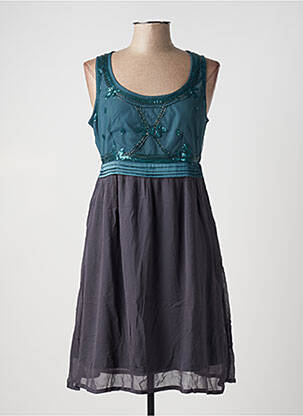 Robe mi-longue sans manche sans manche vert CREAM femme