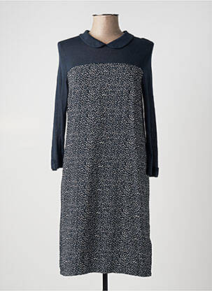 Robe mi-longue manches longues manches longues bleu WHITE STUFF femme