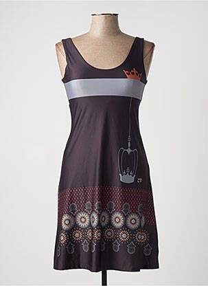 Robe courte sans manche sans manche noir VOLT DESIGN femme