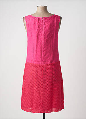 Robe mi-longue sans manche sans manche rose RIVIERES DE LUNE femme