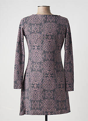 Robe courte manches longues manches longues gris LILY & ME femme
