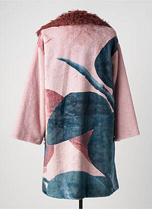 Manteau long coupe droite sans capuche rose LA STAMPA femme