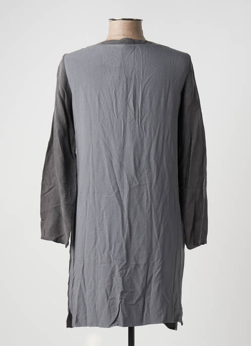 Robe courte gris UNO PIU UNO pour femme