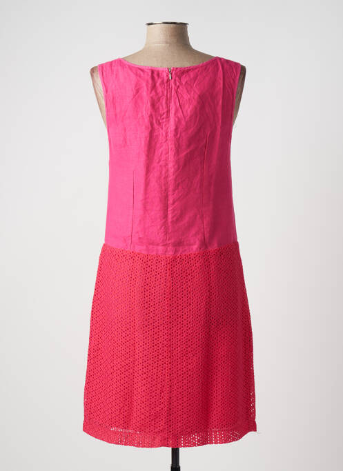 Robe mi-longue rose RIVIERES DE LUNE pour femme