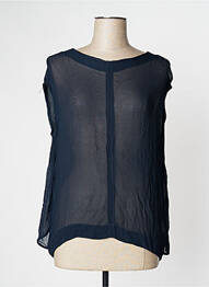 Top coupe fluide sans manche bleu UNO PIU UNO femme