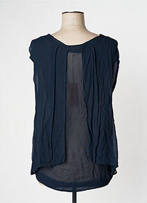Top coupe fluide sans manche bleu UNO PIU UNO femme
