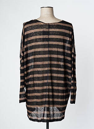 Pull tunique stretch manches longues noir ELEMENTE CLEMENTE femme
