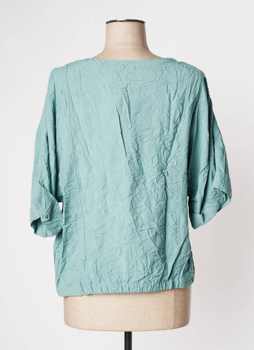Blouse col rond manches 3/4 vert GERSHON BRAM femme