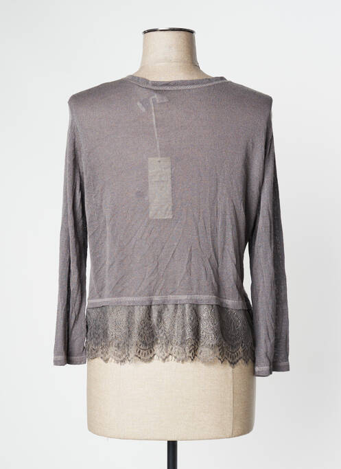 Gilet manches longues gris CRISTINA GAVIOLI pour femme