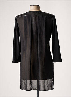 Top col rond manches 3/4 noir RINASCIMENTO femme