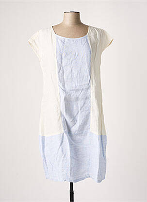 Robe mi-longue manches courtes manches courtes beige ELEMENTE CLEMENTE femme