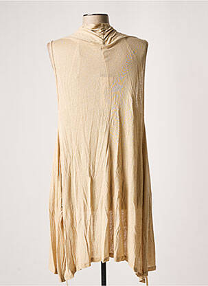 Gilet sans manche maille fine beige G!OZE femme