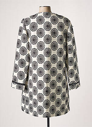 Manteau long coupe droite sans capuche noir GANTEB'S femme