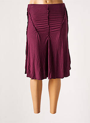 Jupe mi-longue stretch violet BOHEMIA femme
