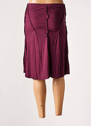 Jupe mi-longue stretch violet BOHEMIA femme