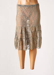 Jupe mi-longue stretch gris G!OZE femme