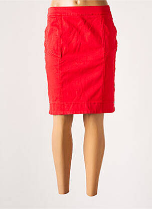 Jupe mi-longue stretch rouge GARELLA femme