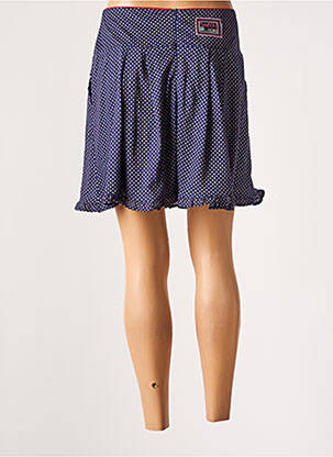 Jupe courte coupe évasée bleu POUPEE CHIC femme