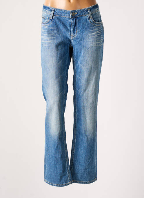 Jean coupe flare coupe droite évasée sur le bas taille normale bleu GARCIA femme