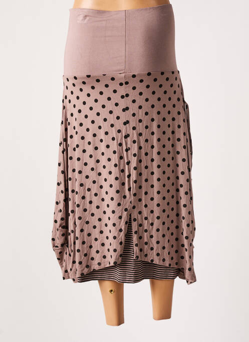 Jupe mi-longue marron G!OZE pour femme