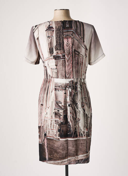 Robe mi-longue gris CRISTINA GAVIOLI pour femme