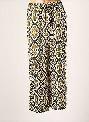 Pantalon droit tissage popeline taille normale vert LA PETITE ETOILE femme