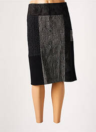 Jupe mi-longue coupe droite noir CHRISTINE LAURE femme