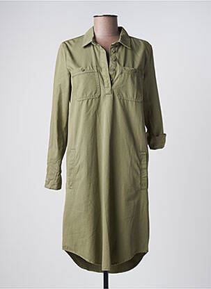 Robe mi-longue manches longues manches longues vert ESPRIT femme