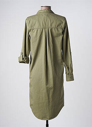 Robe mi-longue manches longues manches longues vert ESPRIT femme