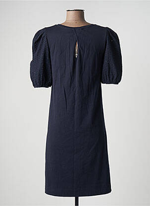 Robe mi-longue manches courtes manches courtes bleu EDC femme