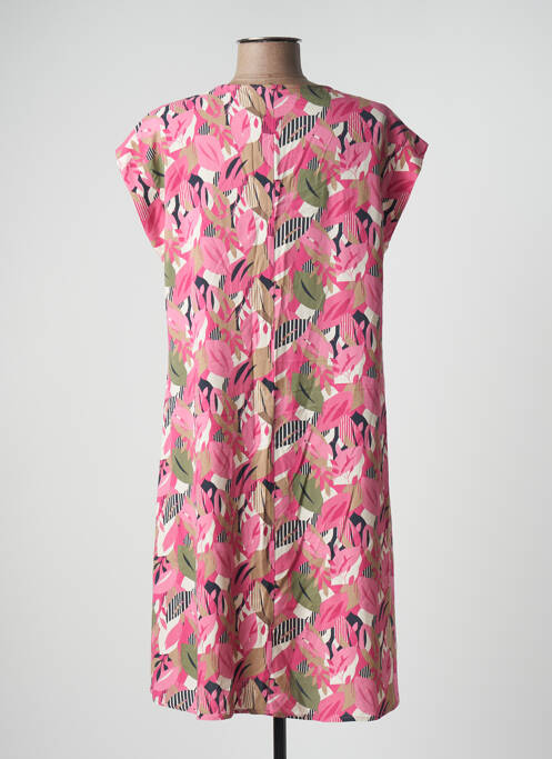 Robe mi-longue coupe fluide manches courtes rose BETTY & CO femme