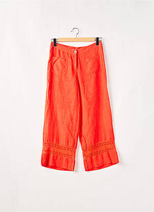 Pantalon 7/8 taille haute taille haute orange MALOKA femme