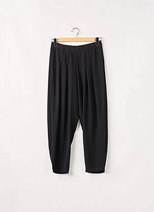 Pantalon large tissage crêpe taille haute noir G!OZE femme
