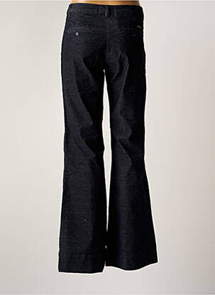 Pantalon large fermeture zippée sous rabat boutonné taille haute bleu LOIS femme