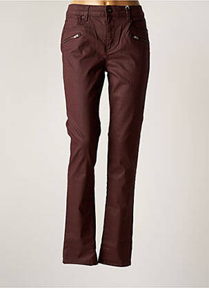 Pantalon slim tissage enduit taille normale rouge LEE COOPER femme