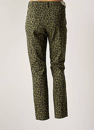 Pantalon chino fermeture zippée sous rabat boutonné taille normale vert KANOPE femme