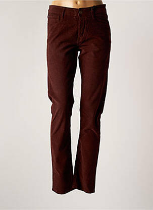 Pantalon droit tissage velours taille normale rouge REDMAN homme