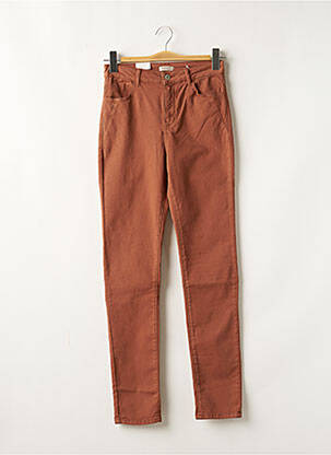 Pantalon slim stretch taille normale marron KANOPE femme