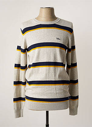 Pull stretch manches longues gris LOIS homme