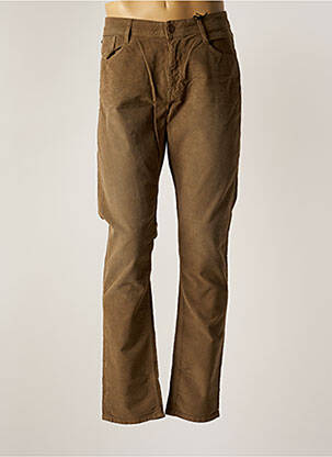 Pantalon droit taille normale taille normale marron REDMAN homme