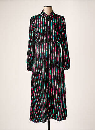 Robe mi-longue manches longues manches longues noir COMPAÑIA FANTASTICA femme