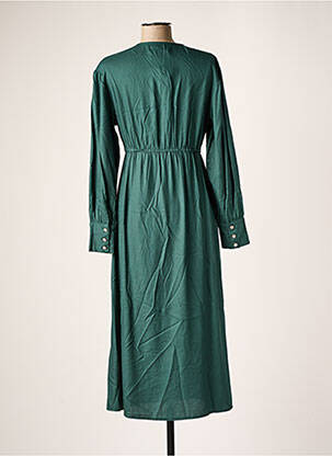 Robe mi-longue manches longues manches longues vert AN' GE femme