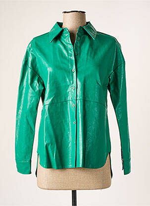 Chemisier coupe droite manches longues vert COMPAÑIA FANTASTICA femme