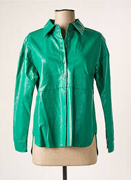 Chemisier coupe droite manches longues vert COMPAÑIA FANTASTICA femme