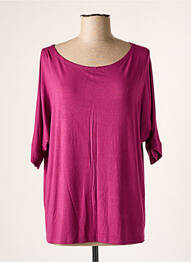 Top tissage jersey manches courtes violet LINGAM femme