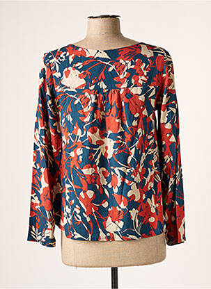 Blouse imprimé fantaisie manches longues bleu PRINCESSE NOMADE femme