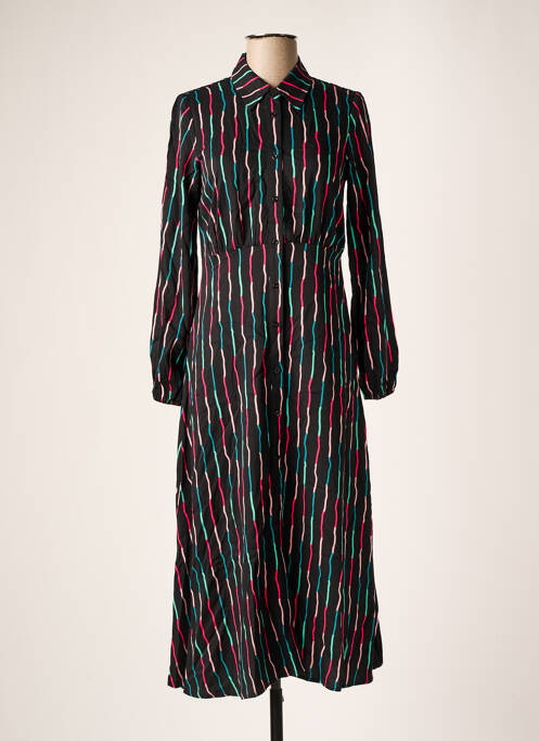 Robe mi-longue manches longues manches longues noir COMPAÑIA FANTASTICA femme