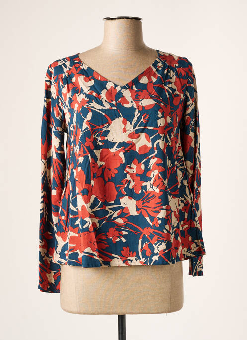Blouse imprimé fantaisie manches longues bleu PRINCESSE NOMADE femme