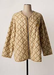 Veste casual col rond beige MINA ROSA femme