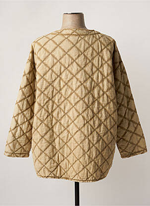 Veste casual col rond beige MINA ROSA femme